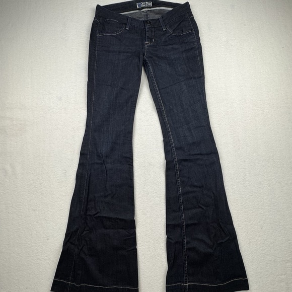 Hudson Jeans Womens 26 Flared Dark Wash Denim Blue Pants - Picture 2 of 10